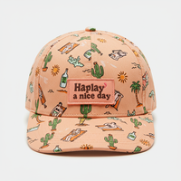 Nouveau design personnalisé, casquette de baseball à impression numérique pour enfants, logo brodé, casquette de relance pour bébé, casquette de baseball entièrement imprimée pour bébé