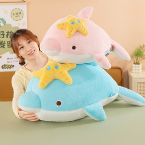 Peluche personnalisée avec logo, motif étoile de mer, dauphin, baleine, animal marin, coussin décoratif extra-large, cadeau pour enfants - Product Image 6