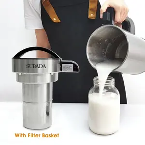Mesin pengolah makanan multi-fungsi pembuat susu Almond kacang 7-in-1 stainless steel Susu kedelai untuk membuat Susu Tanaman