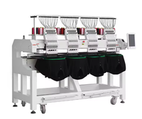 Machine à broder industrielle automatique de haute qualité à 4 têtes, informatisée, pour la couture de vêtements ou de chapeaux