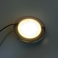 Plafonnier LED sans clips à ressort, découpe 59 mm, IP54, 12V/24V, chromé, lumière chaude, pour camping-car, bateau, armoire, éclairage encastré