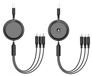 สายชาร์จโปรโมชั่นแบบ3 in 1 3A พับเก็บได้ชาร์จเร็วสายข้อมูลสามหัว USB สำหรับโทรศัพท์ /type c/android - Product Image 3