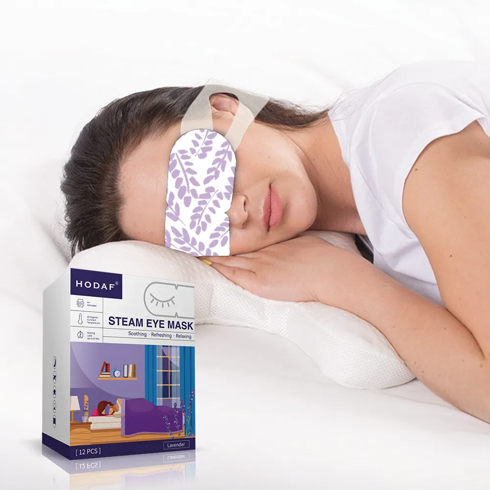 Nuovo sconto CE tessuto Non tessuto ingredienti naturali comprimere dormire meglio maschera per gli occhi a vapore usa e getta applicata al calore