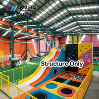 Structure en acier préfabriquée pour arène de trampoline, robuste, durée de vie de 50 ans, durable, spacieuse, homologuée CE, sans tracas, résistante aux tremblements de terre