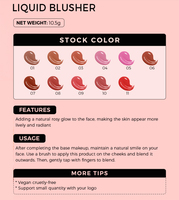 Poudre de blush personnalisée de luxe, longue tenue, haute qualité, blush scintillant, palette de blush personnalisée