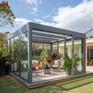 Véranda moderne en aluminium avec protection <span class=keywords><strong>UV</strong></span> et enclos en verre trempé pour les loisirs en plein air dans la cour - Product Image 2