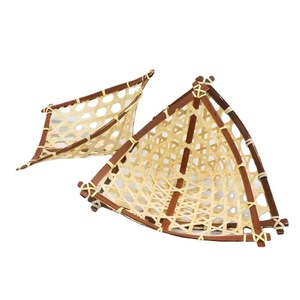 <b>Bamboo</b> Woven Basket Polygon Shape Food <b>Container</b> Kitchen Use - Product Image 4