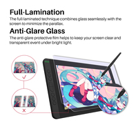 Tablette graphique LCD HUION Kamvas 13, écran d'affichage numérique pour dessin, pour animateurs, étudiants, enseignants