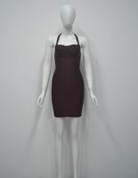 GX26005A Luxuriöses Qualitäts-Damenkleid 2026, Sexy Ärmelloses Bandage-Minikleid, Elegantes Party-Neckholder-Kleid