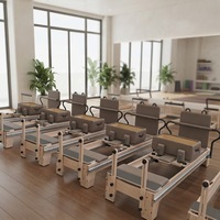 Ensemble complet de Reformer Pilates pour le corps, lit de yoga professionnel équilibré, machine de Pilates en bois, équipement de fitness pour l'entraînement à domicile