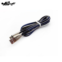FMC Jeans Kabel Data Datar USB, Kabel Pengisian Daya dengan Konektor Zinc Shell