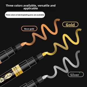 Chrome Marker <strong>Pen</strong> Mirror Metal Electroplating DIY Gundam Model <strong>Repainting</strong> Permanent Waterproof Fadeless Paint <strong>Pen</strong> - Product Image 3