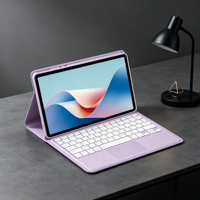 Étui clavier avec pavé tactile détachable pour iPad 10.9 2022, en cuir PU, antichoc, avec support pour stylet