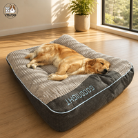 Coussin pour chien de luxe moderne, épais, résistant aux rayures, orthopédique, protection de la colonne vertébrale, en coton, taille moyenne/grande, amovible et lavable
