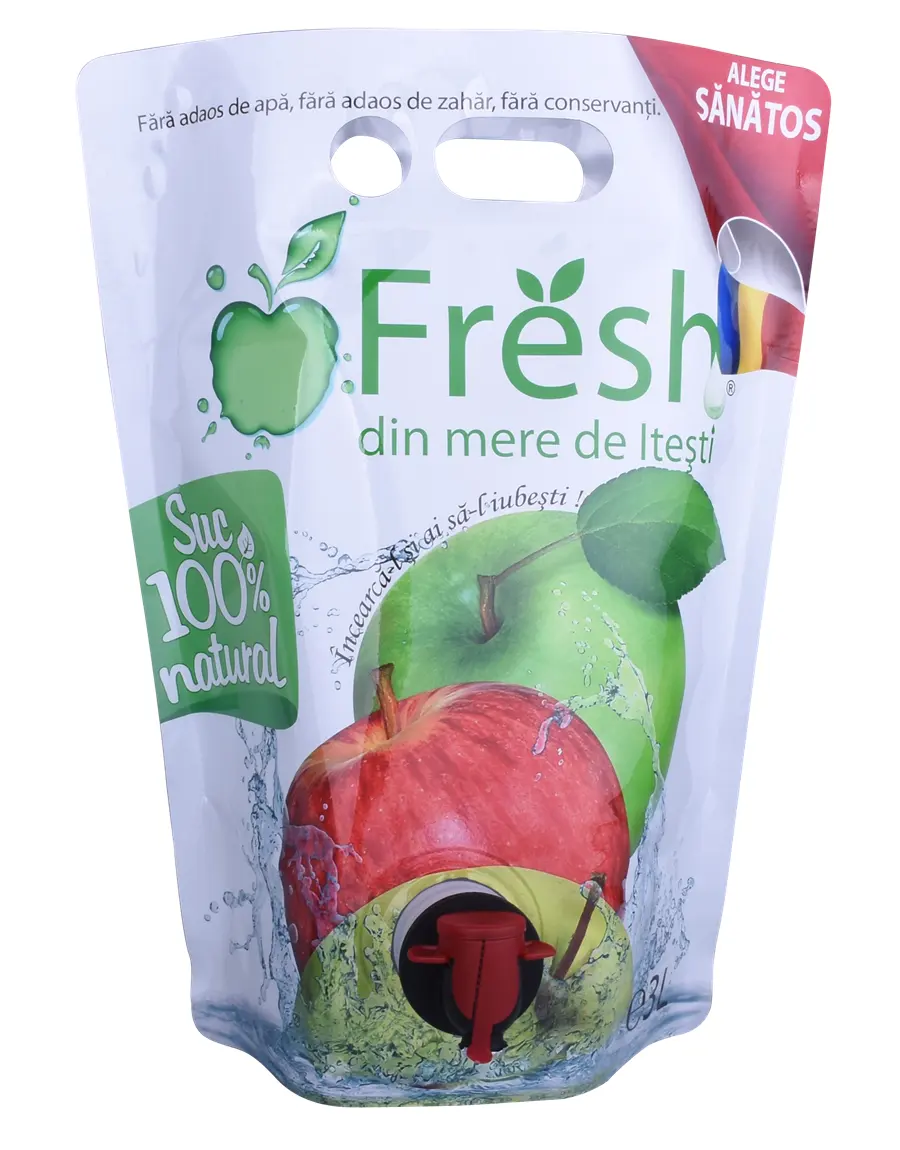 Food Grade Custom Bedrukte Drank Vloeibare Zak Verticale Afdichting Tuit Zak Plastic Fruit Verpakking Sap Zak