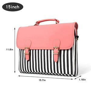 Bolso para portátil BSCI Factory de 4 pulgadas para mujer, bolso de lona de poliéster, bandolera, bolso tote para portátil, maletín para MacBook - Product Image 4