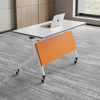 Bureau d'ordinateur pliable moderne en teck - Table multifonctionnelle pour bureau à domicile et atelier, design écologique