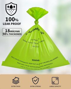 Sacs à déjections pour animaux de compagnie extra épais et résistants, sans parfum, anti-fuites, résistants aux déchirures, rouleaux de recharges pour sacs à crottes de chien avec distributeur portable et H - Product Image 4