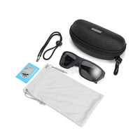 Lunettes de soleil de sport TR90 à monture noire, verres polarisés, légères, confortables, protection UV pour la pêche, le cyclisme, la course à pied