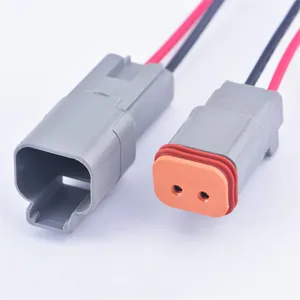 Deutsch connectors DT 2P 2 pin connector male plug DT04-2P DT04 2P female socket DT06 2S DT06-2S wiring harness