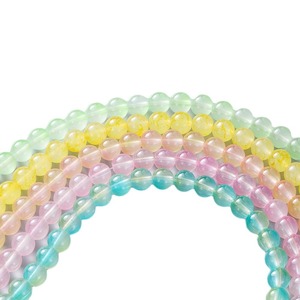 Perles de verre dégradées bicolores, perles rondes de 10mm, en vrac, pour la fabrication de bracelets, accessoires de bijoux DIY - Product Image 5