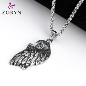 Collares con Colgante de Búho Tallado en 3D de Acero Inoxidable, Patrón Griego, Estilo Gótico Punk Vintage, Joyería de Moda de Acero de Titanio para Hombre - Product Image 2