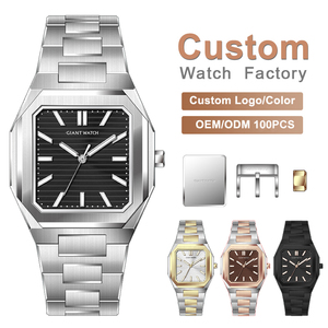 <span class=keywords><strong>Orologio</strong></span> da Uomo Quadrato al Quarzo da 36mm in Acciaio Inossidabile Personalizzato con Movimento Giapponese di Alta Qualità a Basso Prezzo - Product Image 2