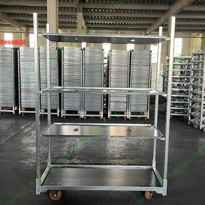 Chariot danois robuste galvanisé à chaud CC conteneur roulant serre chariot de Transport de fleurs chariot support de pépinière de plantes - Product Image 3