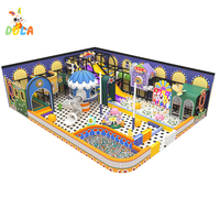 Parque Infantil Interior para Niños, Juego Interior Suave de Plástico con Luces de Colores, Tobogán, Equipo de Juegos para Niños