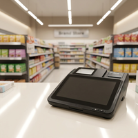 Terminal Punto de Venta Todo en Uno con Android 11, Tableta PC, Sistema de Punto de Venta de Escritorio, Mini Caja Registradora, NFC, BT, WiFi, Escáner QR, Supermercado