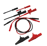 Ensemble d'adaptateurs de sonde 4 en 1 pinces crocodiles Kit de fils de Test électronique accessoires multimètre fils de Test mètre Test d'aiguille