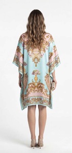 Robe longue kaftan africaine en viscose pour femme, tunique oversize, poncho chauve-souris, kimono, finition soyeuse, style bohème, pour les vacances et la détente - Product Image 3