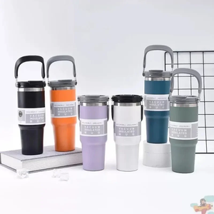 Gobelet de voiture en acier inoxydable, gobelet à glace, gobelet isotherme avec paille, tasse à café, tasse thermos, gobelet à eau - Product Image 2