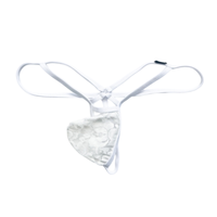 Nouveau style de string sexy pour homme, taille basse, avec poche profilée et double sangle, respirant, séchage rapide, en dentelle transparente, en Spandex/Nylon