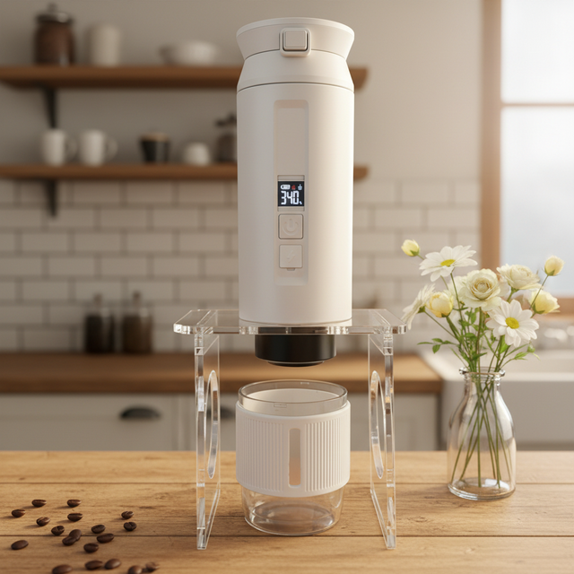 Compact Smart Automatic Coffee Maker Mini Electric Espresso Machine Fast Heat One Touch Brewing Home Kitchen Use