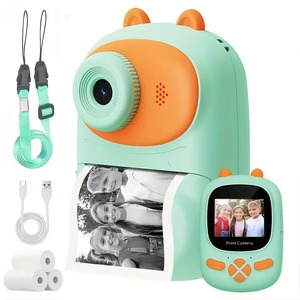 Appareil photo instantané portable Printcamera, appareil photo CCD, écran 2,4 pouces FHD 1080P, grand angle 180°, faible luminosité, rechargeable par USB, lecteur de carte TF 32 Go pour appareil photo instantané <span class=keywords><strong>Polaroid</strong></span> - Product Image 4
