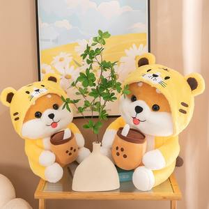 Nuevo peluche transformado en leche té perro peluche Tigre mascota Boba Animal relleno Boba leche té felpa leche té <span class=keywords><strong>Anime</strong></span> perro - Product Image 2