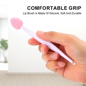 Brosse nettoyante pour pores en silicone double face, brosse exfoliante pour le nez et les lèvres, outil de soin de la peau à étiquette privée - Product Image 5
