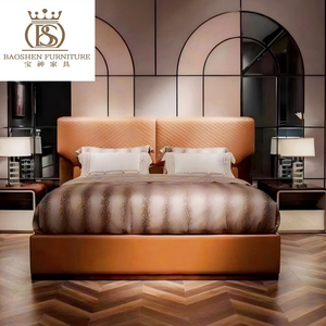 BS Promotion Exceptionnelle : Ensembles de Meubles de Chambre Modernes Européens – Lit Double de Luxe avec Tête de Lit en Cuir, Taille King Size - Product Image 2