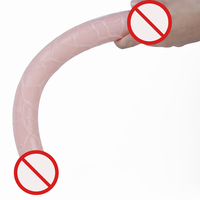 Dildo double flexible pour femmes, en TPE souple et réaliste, étanche et écologique, double usage pour le plaisir individuel ou en couple, préliminaires intimes