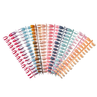 30 faux ongles en forme d'œil de chat, courts, carrés, couleur unie, à presser, fournisseur de faux ongles XS/S/M, ongles artificiels pour un usage quotidien