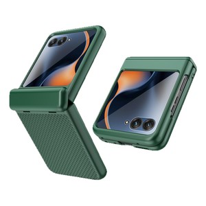 Huanmin's new <b>spring</b> <b>hinge</b> square pattern folding phone case, compatible with Motorola Razr 70, for cross-border sales - Product Image 5