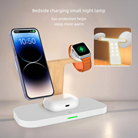 Pengisi Daya Nirkabel Magnetik 3 in 1 untuk Jam Tangan dan Earphone Penggunaan Profesional PD 3.0 15W