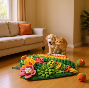Tapis de renifflement pour chien pour l'entraînement à la recherche de nourriture, tapis d'alimentation lavable pour animaux de compagnie, jouet puzzle à alimentation lente, encourage les compétences naturelles de recherche de nourriture - Product Image 4