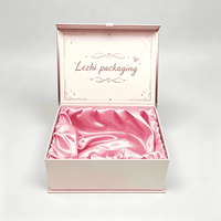 Boîtes d'emballage de perruques en carton rigide magnétique pliables de luxe personnalisées en cheveux humains avec logo pour l'emballage de perruques