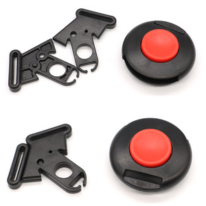 Boucle de sécurité à trois points 25 mm noire avec rouge pour poussette, accessoire de ceinture de sécurité pour bébé - Product Image 3