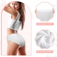 Sous-vêtements jetables pour femmes, culotte en coton post-partum portable blanche et douce et respirante pour voyage à l'hôpital