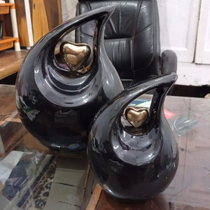 Recién llegado, ataúd de recuerdo de aluminio ecológico, estilo clásico, urna funeraria personalizada al por mayor para adultos, mascotas para cremación - Product Image 1