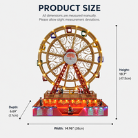 Großhandel Weihnachts-Riesenrad-Spieluhr mit Buntem LED-Licht und Bewegung für WEIHNACHTSDEKORATION, Spielzeug und Geschenke