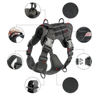 Harnais tactique pour chien avec sac à dos amovible, robuste, anti-traction, sacoche militaire pour l'entraînement et la randonnée